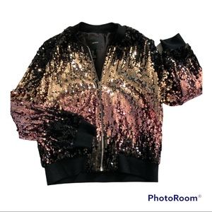 Sequin Bomber Jacket
